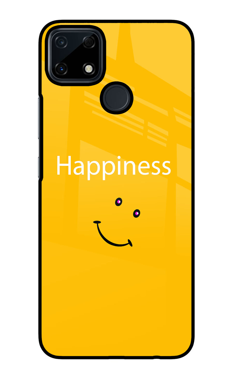 Happiness With Smiley Realme Narzo 30A Back Cover, Glass case