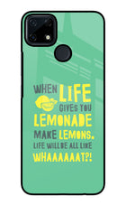 Quote Realme Narzo 30A Glass Case Back Cover by Casekaro