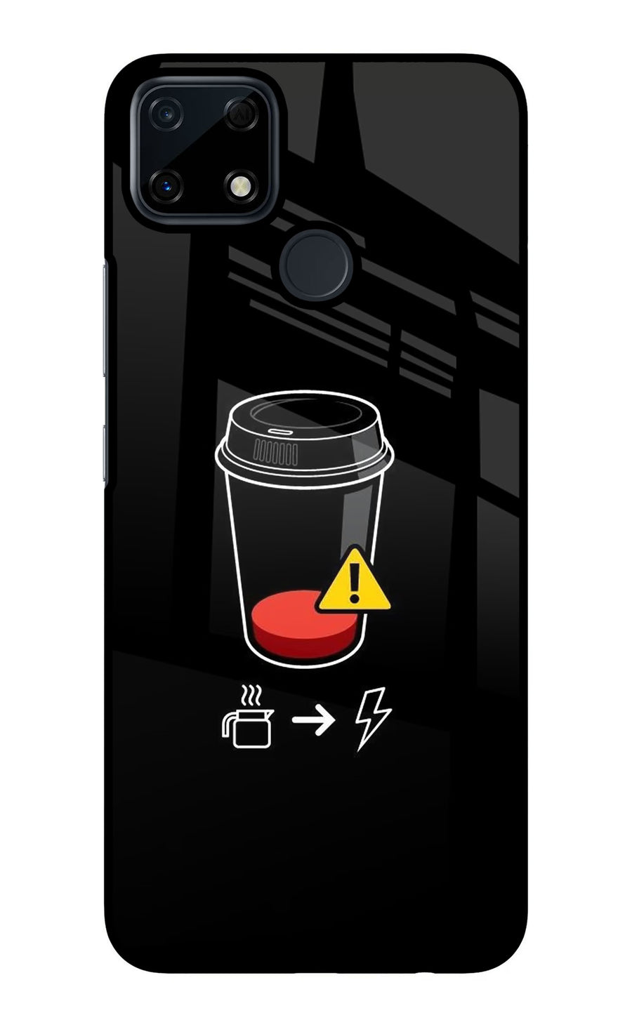 Coffee Realme Narzo 30A Back Cover, Glass case