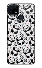 Cute Panda Realme Narzo 30A Glass Case Back Cover by Casekaro