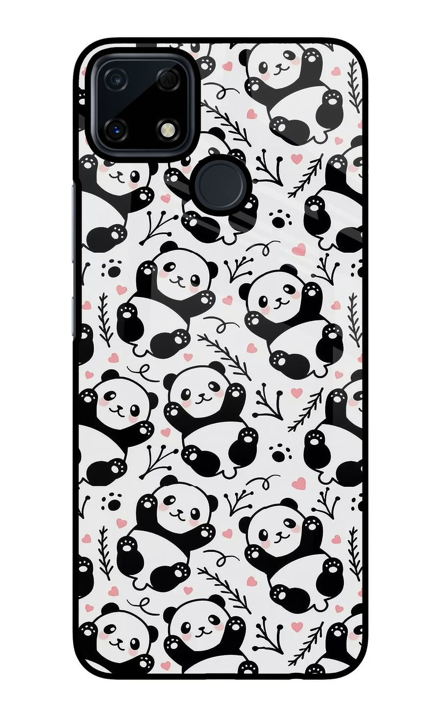 Cute Panda Realme Narzo 30A Back Cover, Glass case