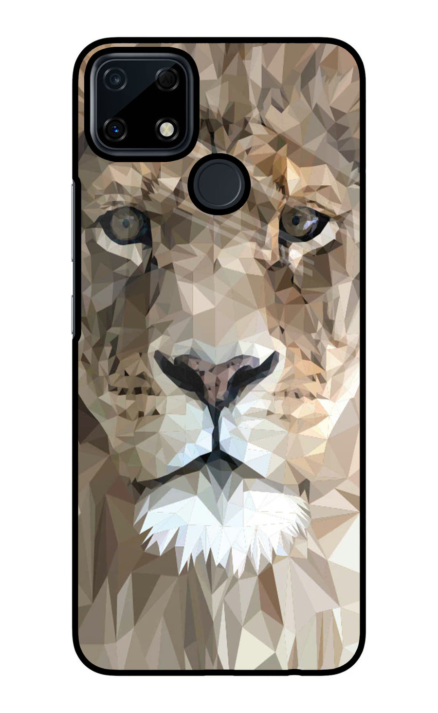 Lion Art Realme Narzo 30A Back Cover, Glass case