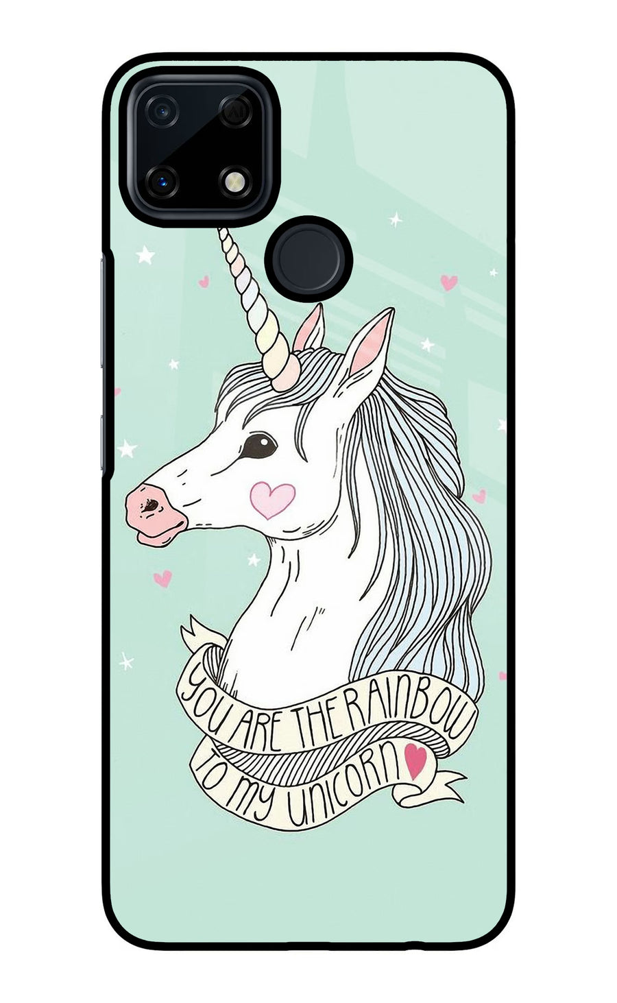 Unicorn Wallpaper Realme Narzo 30A Back Cover, Glass case