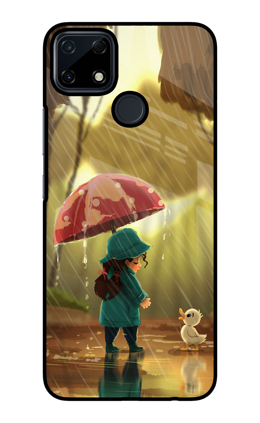 Rainy Day Realme Narzo 30A Back Cover, Glass case