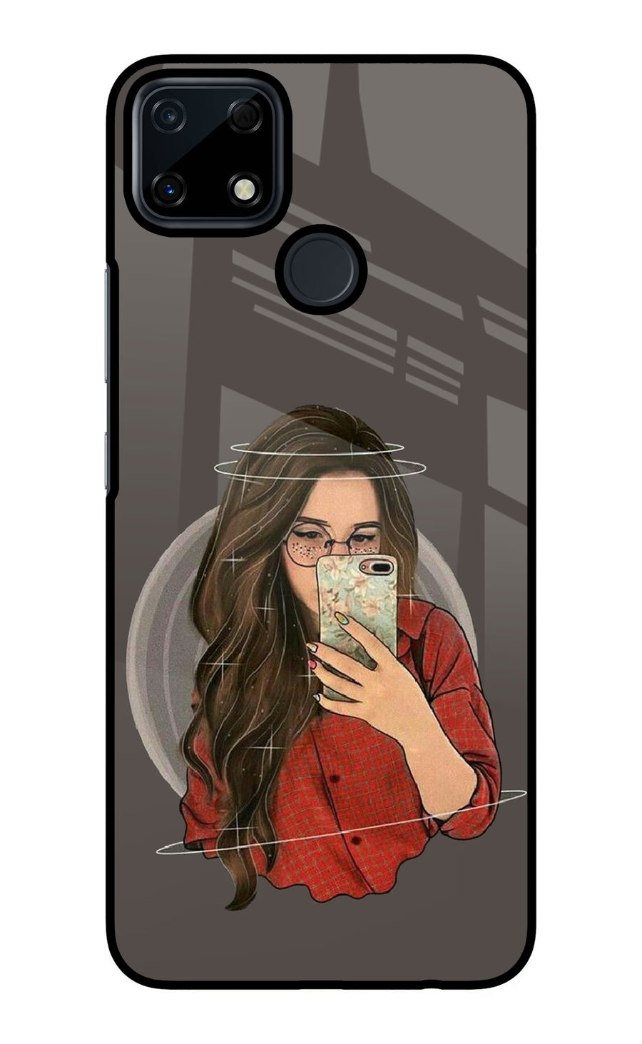 Selfie Queen Realme Narzo 30A Back Cover, Glass case