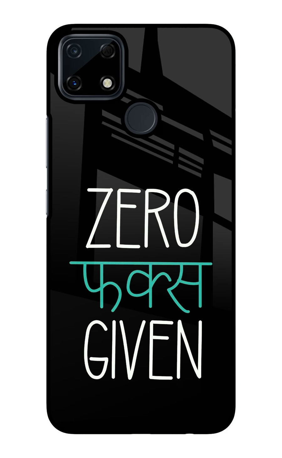 Zero Fucks Given Realme Narzo 30A Back Cover, Glass case