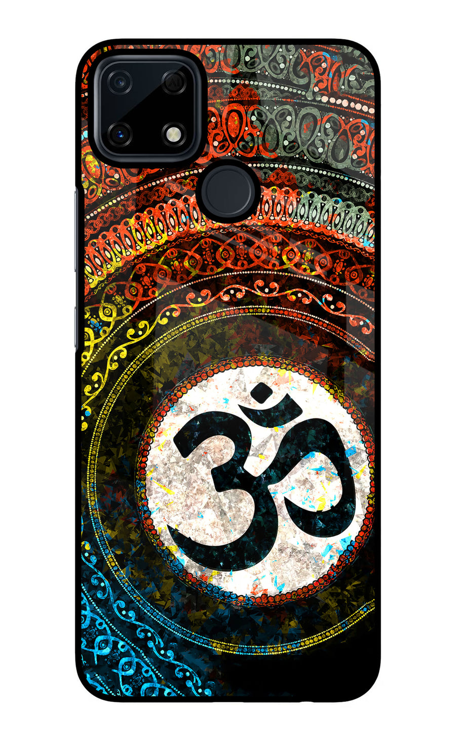 Om Cultural Realme Narzo 30A Back Cover, Glass case