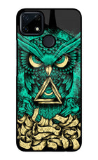 Green Owl Realme Narzo 30A Glass Case Back Cover by Casekaro