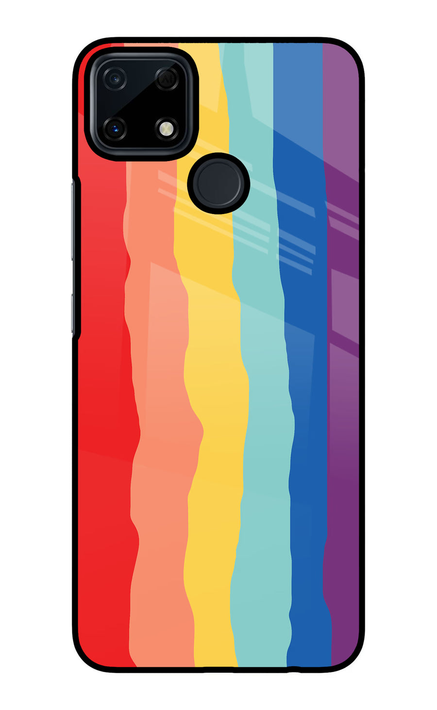 Rainbow Realme Narzo 30A Back Cover, Glass case