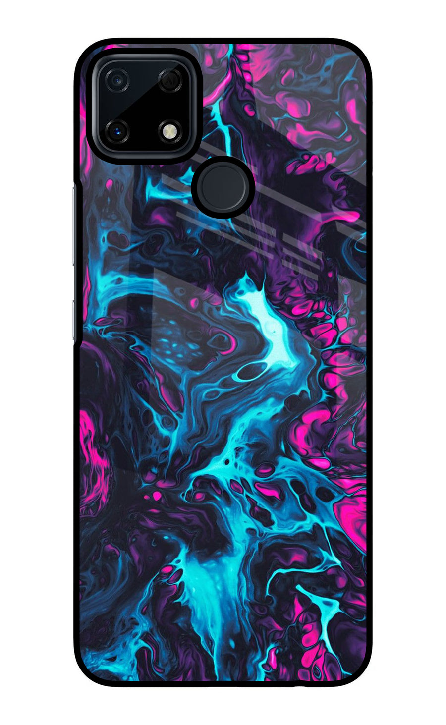 Abstract Realme Narzo 30A Back Cover, Glass case