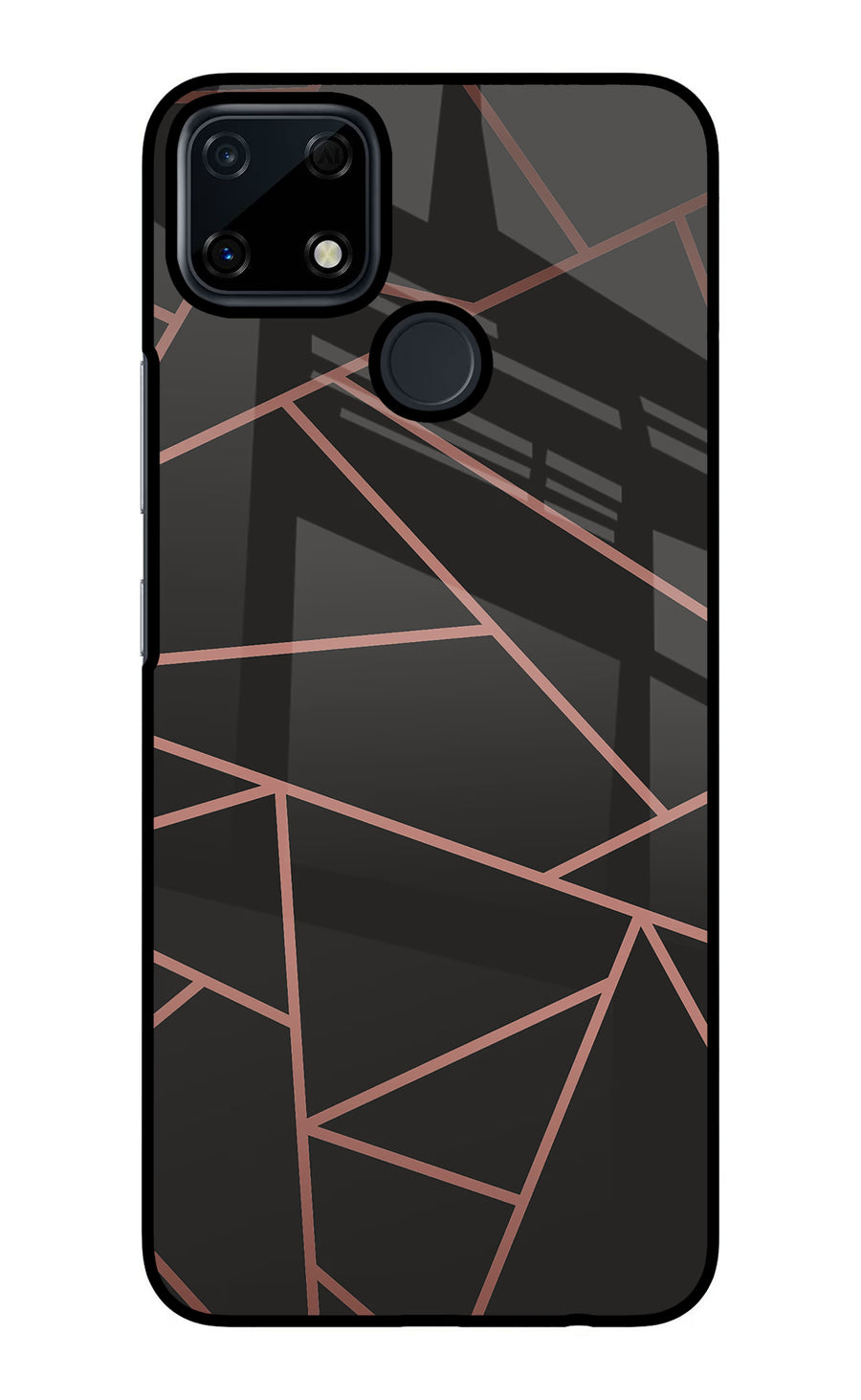 Geometric Pattern Realme Narzo 30A Back Cover, Glass case