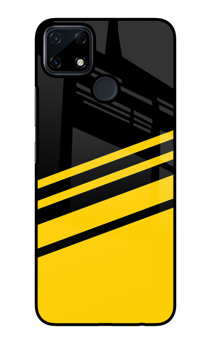 Yellow Shades Realme Narzo 30A Back Cover, Glass case