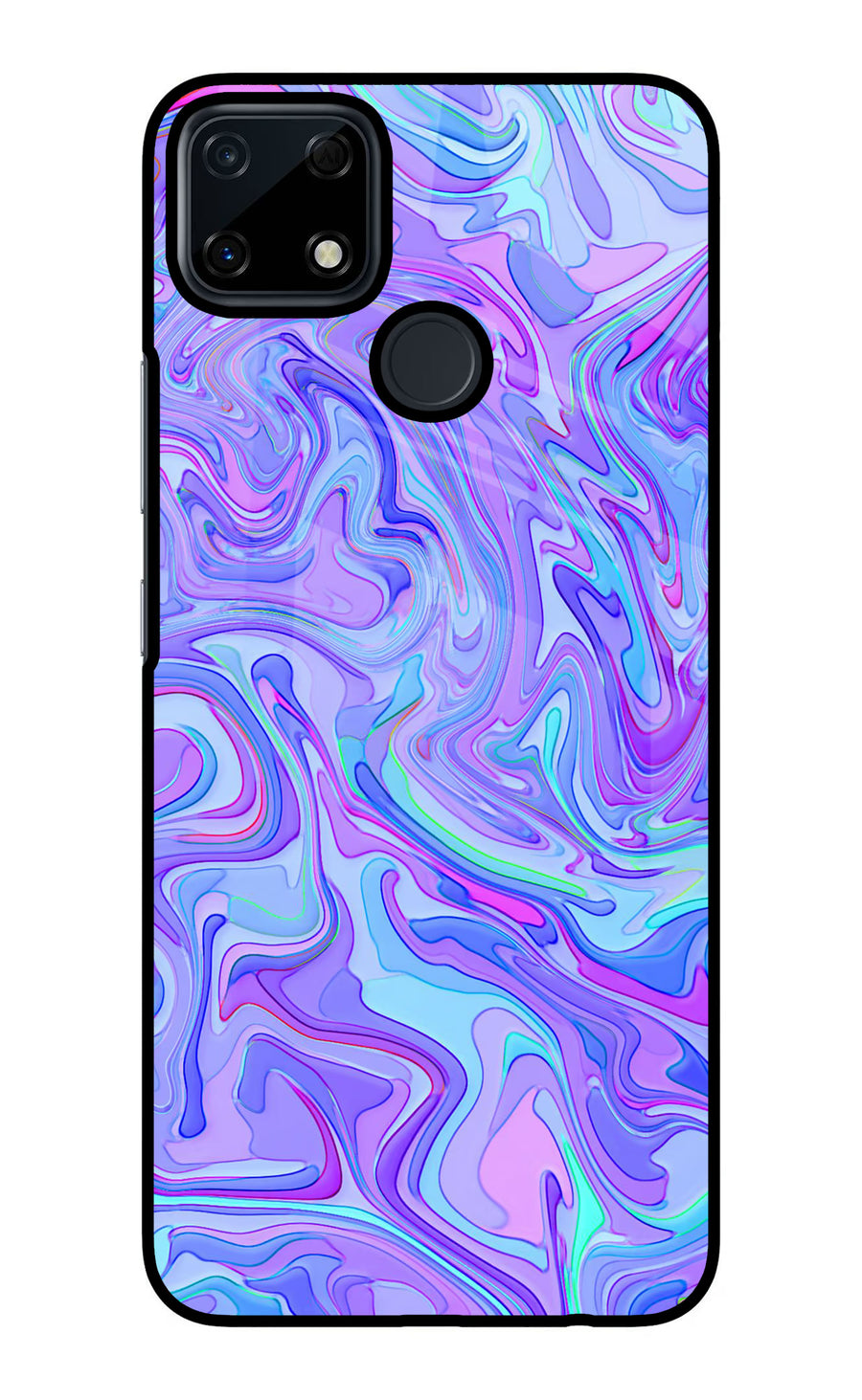 Glitter Realme Narzo 30A Back Cover, Glass case