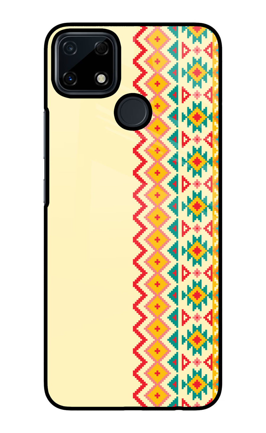 Ethnic Seamless Realme Narzo 30A Back Cover, Glass case