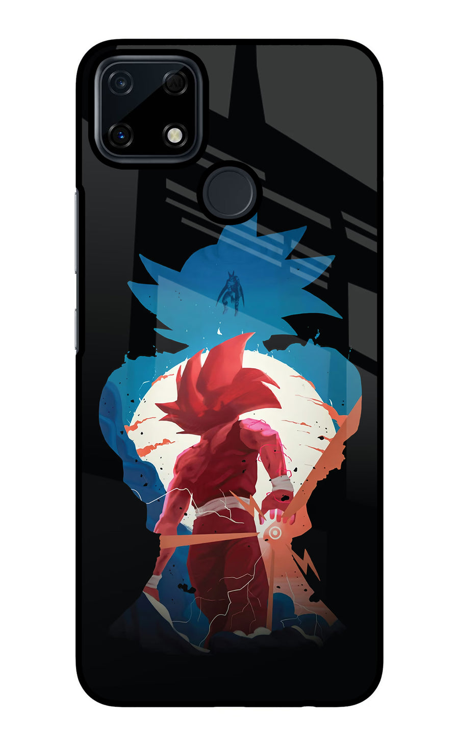 Goku Realme Narzo 30A Back Cover, Glass case