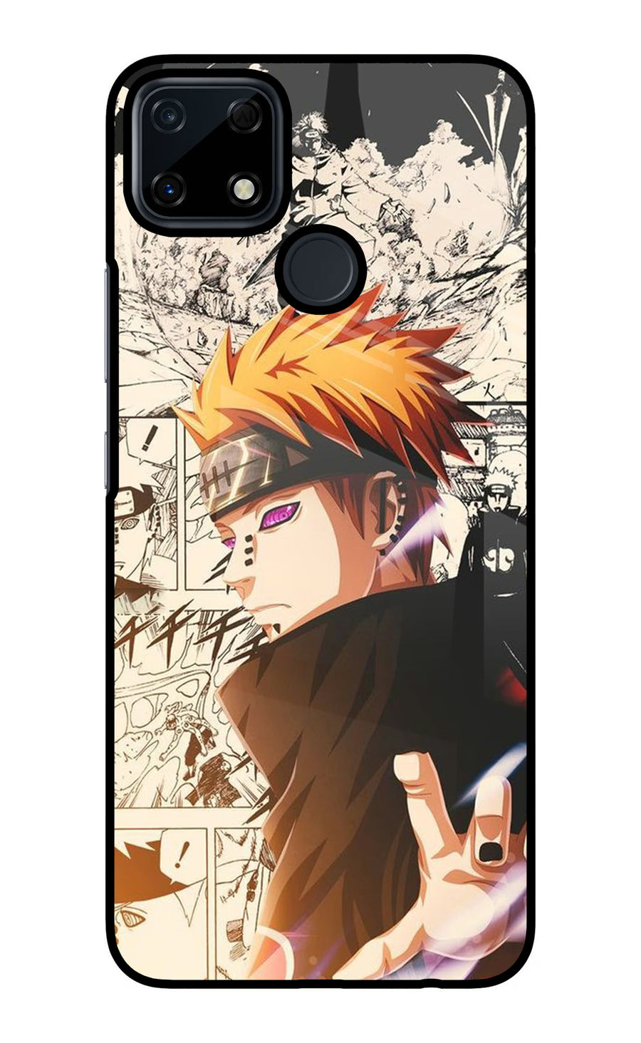 Pain Anime Realme Narzo 30A Back Cover, Glass case
