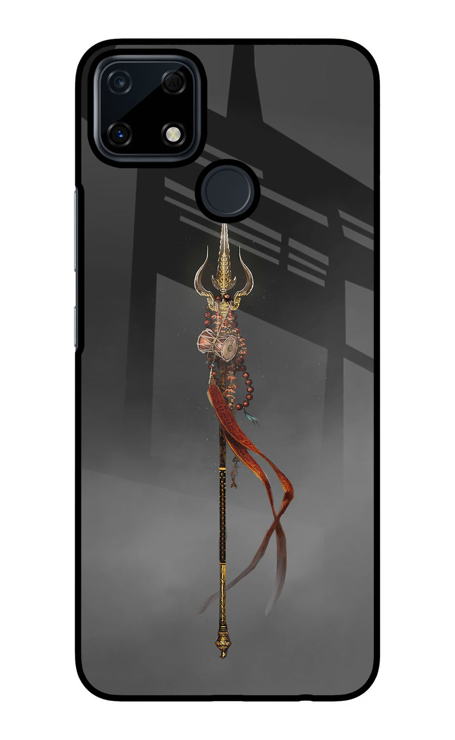 Shiv Trishul Realme Narzo 30A Back Cover, Glass case