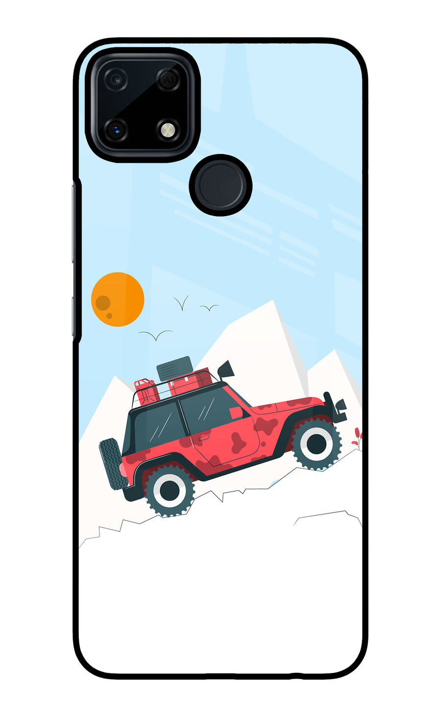 Mountain Trail Beast Realme Narzo 30A Back Cover, Glass case