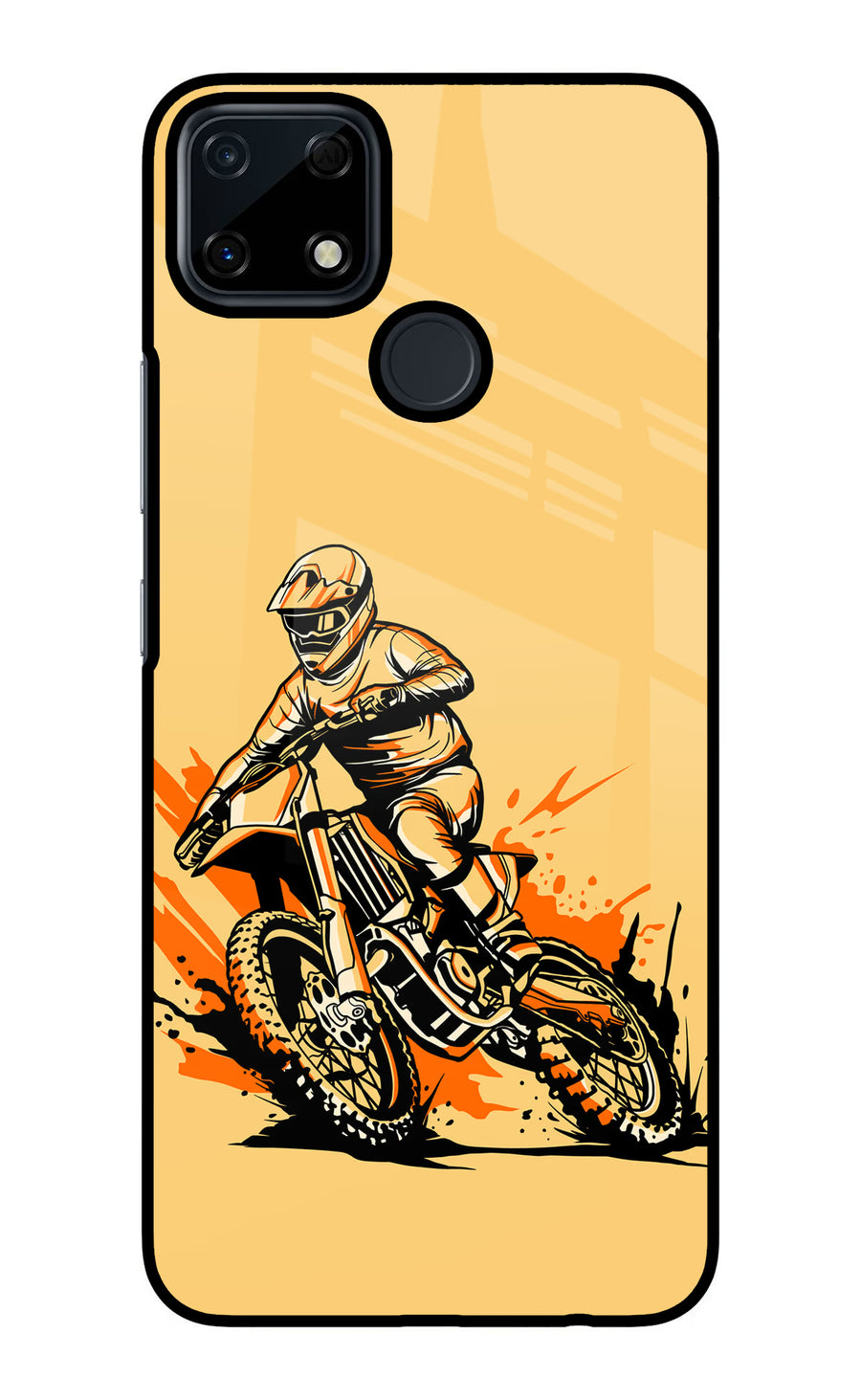 Off-Road Fury Realme Narzo 30A Back Cover, Glass case