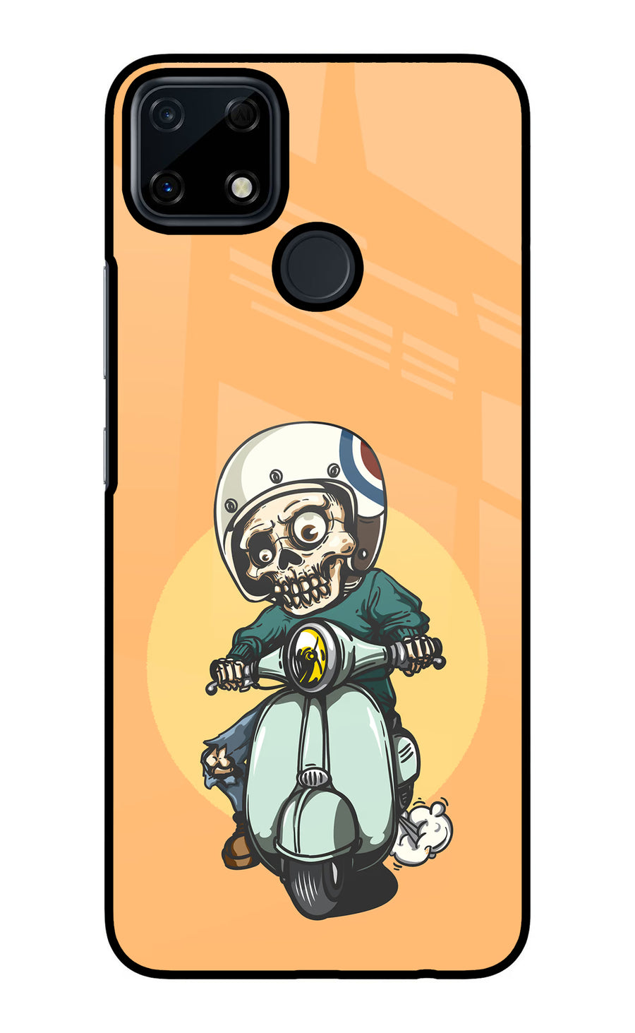 Undead Biker Realme Narzo 30A Back Cover, Glass case