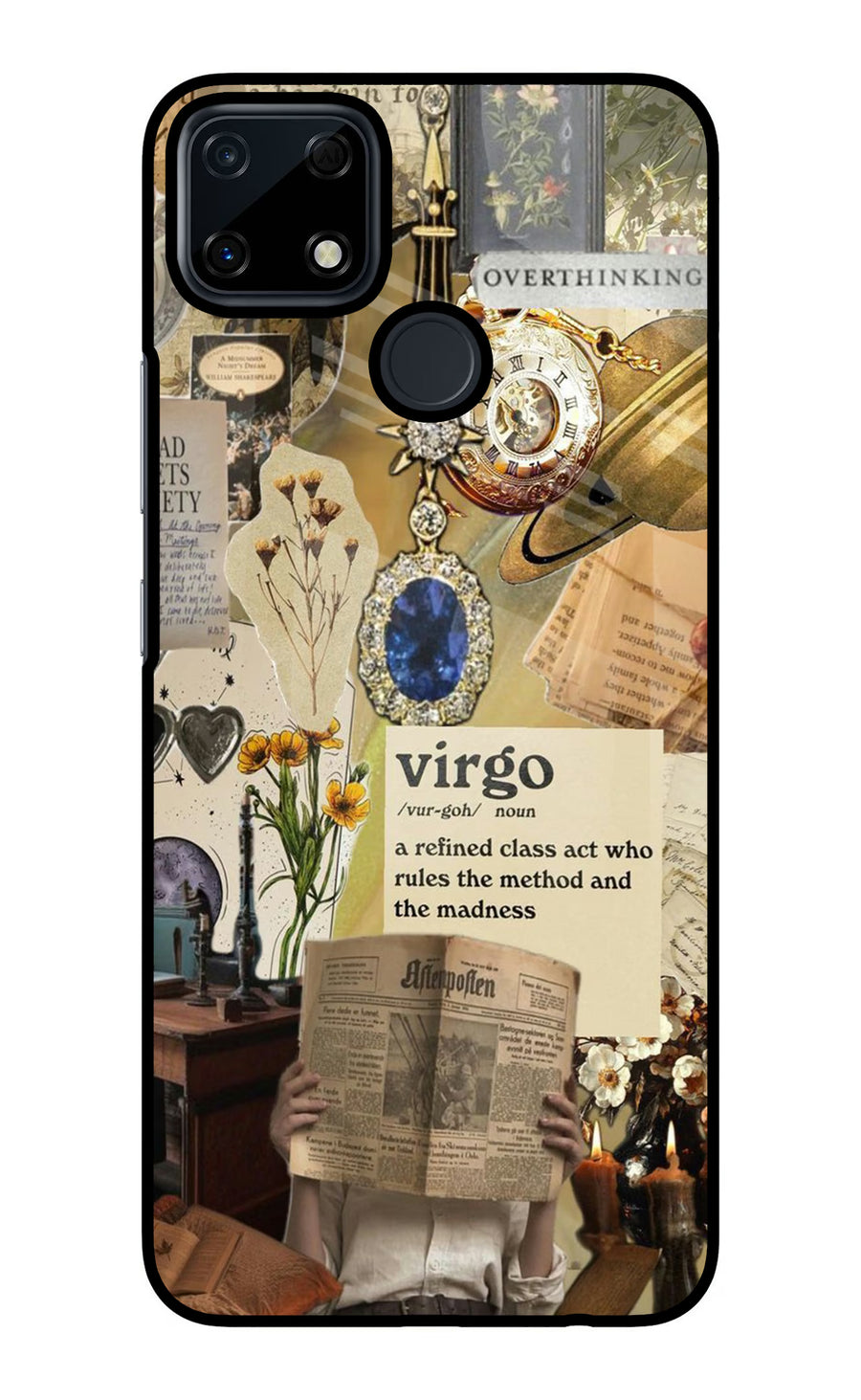 Virgo Zodiac Realme Narzo 30A Back Cover, Glass case