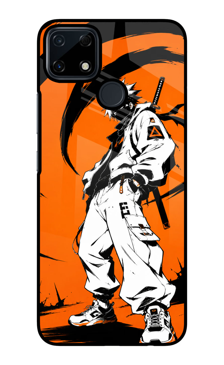 Street Samurai  Realme Narzo 30A Back Cover, Glass case