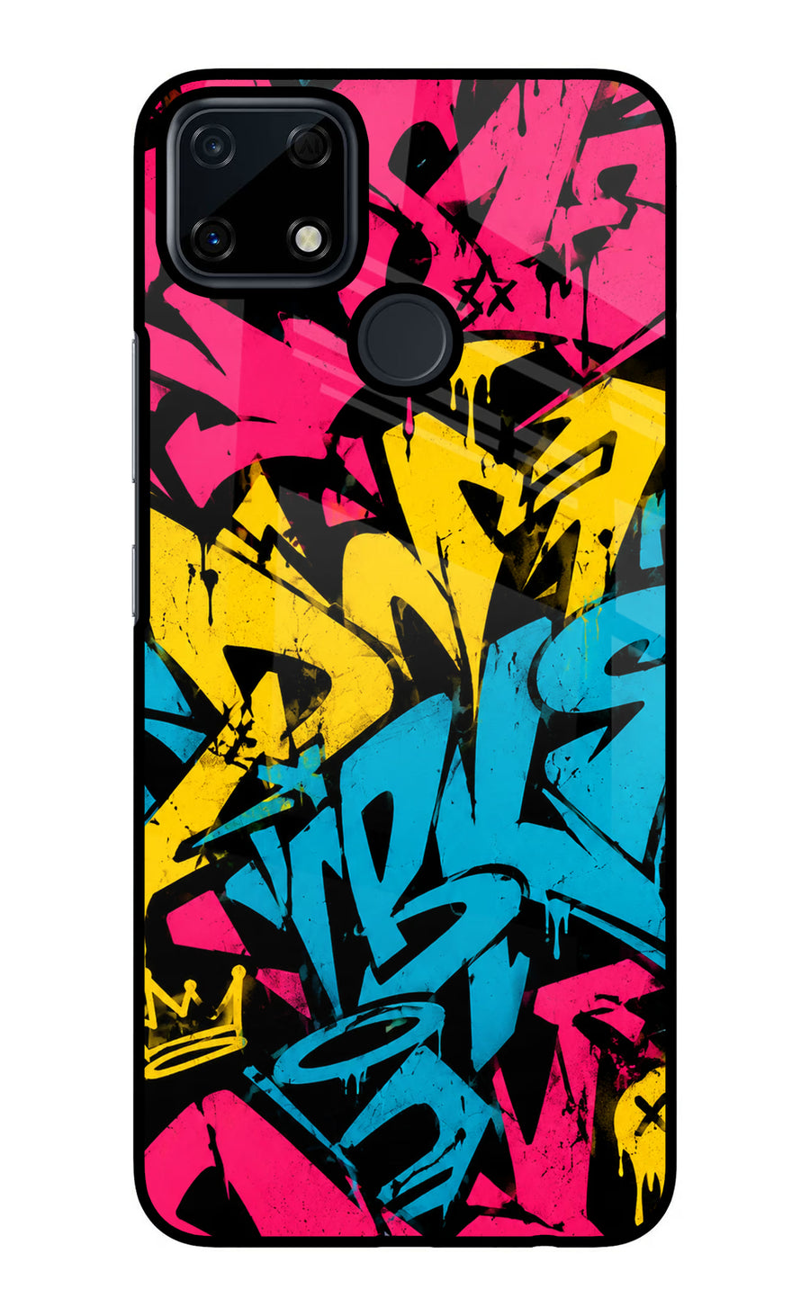 Graffiti Vibe Realme Narzo 30A Back Cover, Glass case
