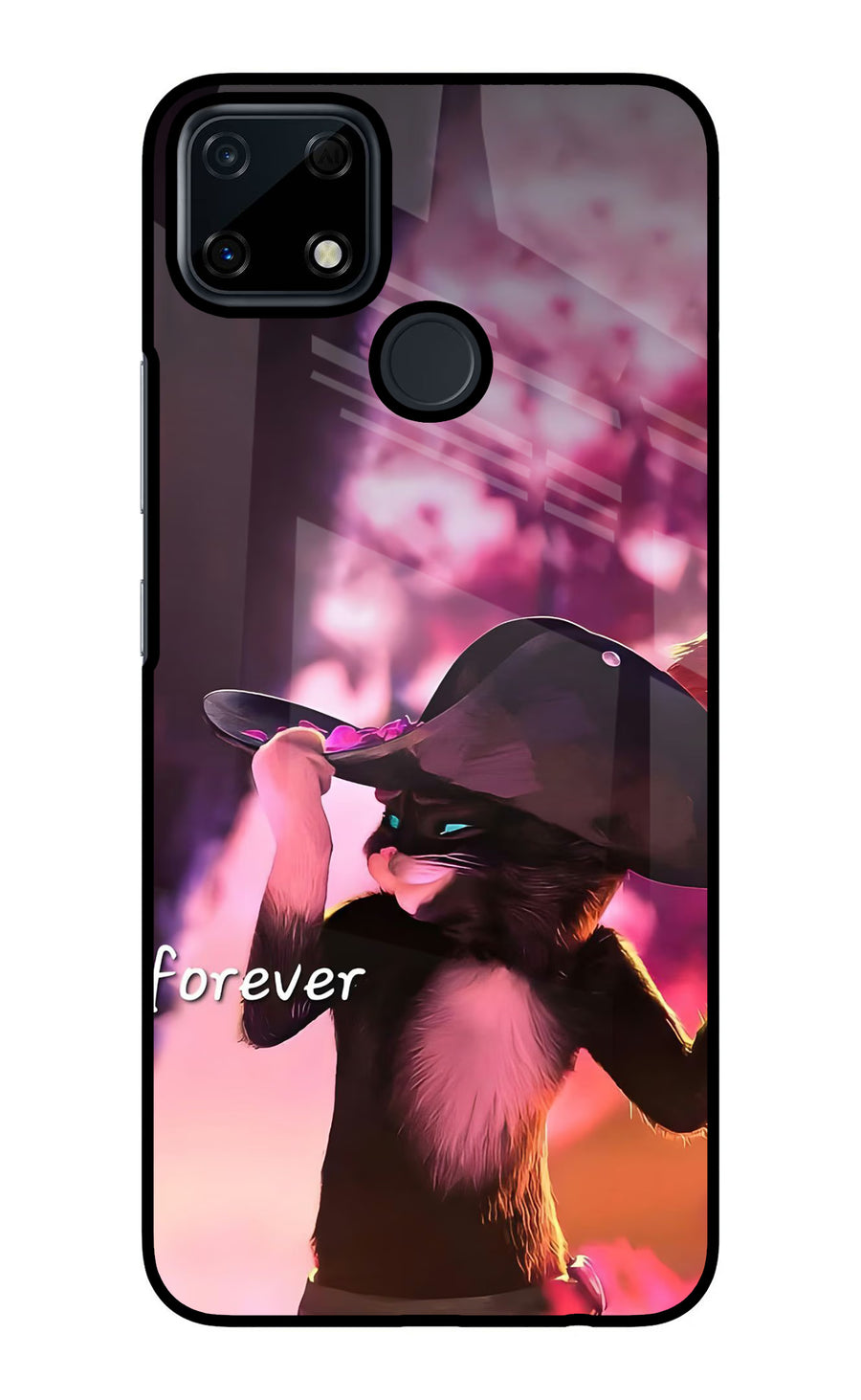 Forever Cat Realme Narzo 30A Back Cover, Glass case