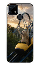 Rollercoaster Dog Realme Narzo 30A Glass Case Back Cover by Casekaro