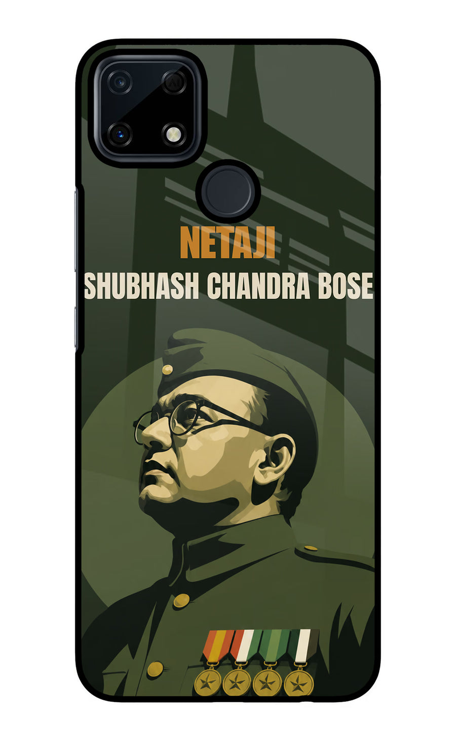 Netaji Legacy Realme Narzo 30A Back Cover, Glass case