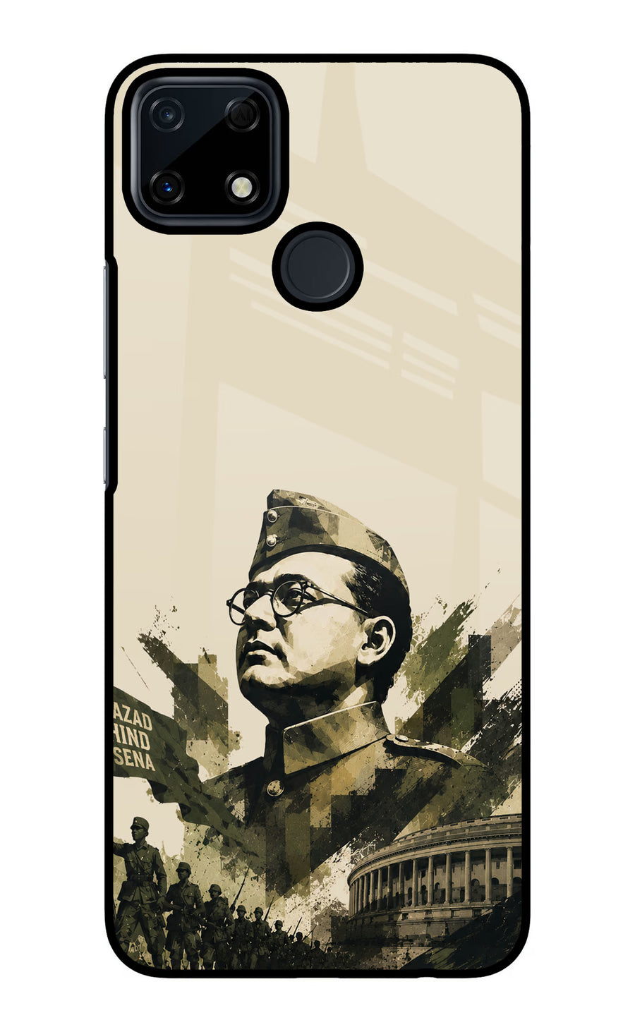 Netaji Rising Realme Narzo 30A Back Cover, Glass case