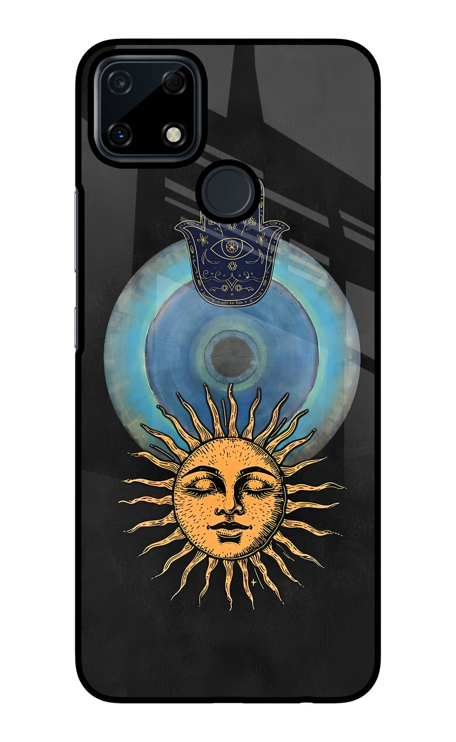 Divine Sun Realme Narzo 30A Back Cover, Glass case