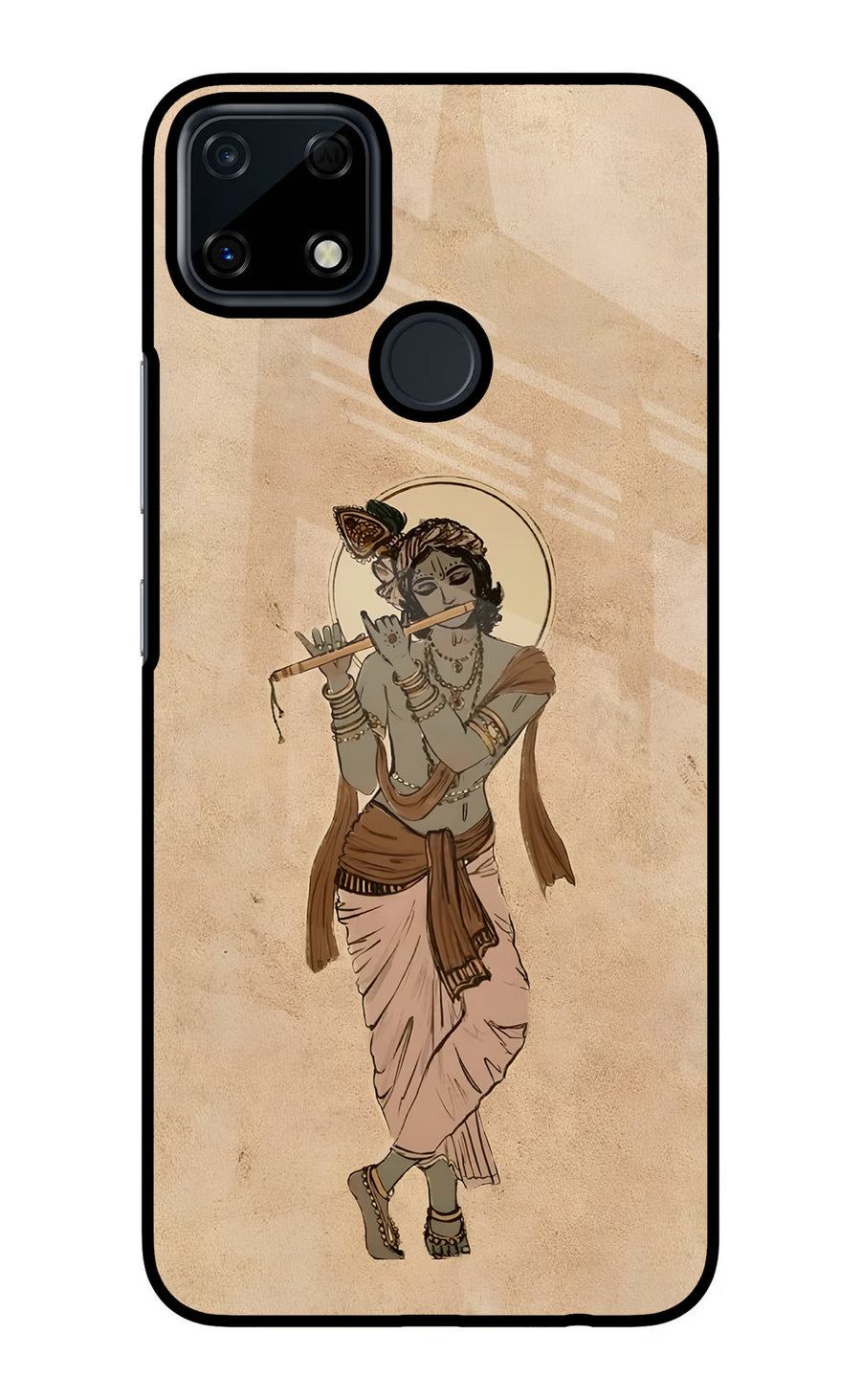 Krishna Realme Narzo 30A Back Cover, Glass case