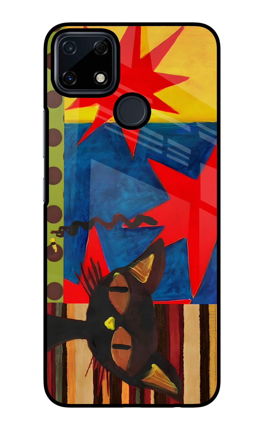 Pop Cat Realme Narzo 30A Back Cover, Glass case