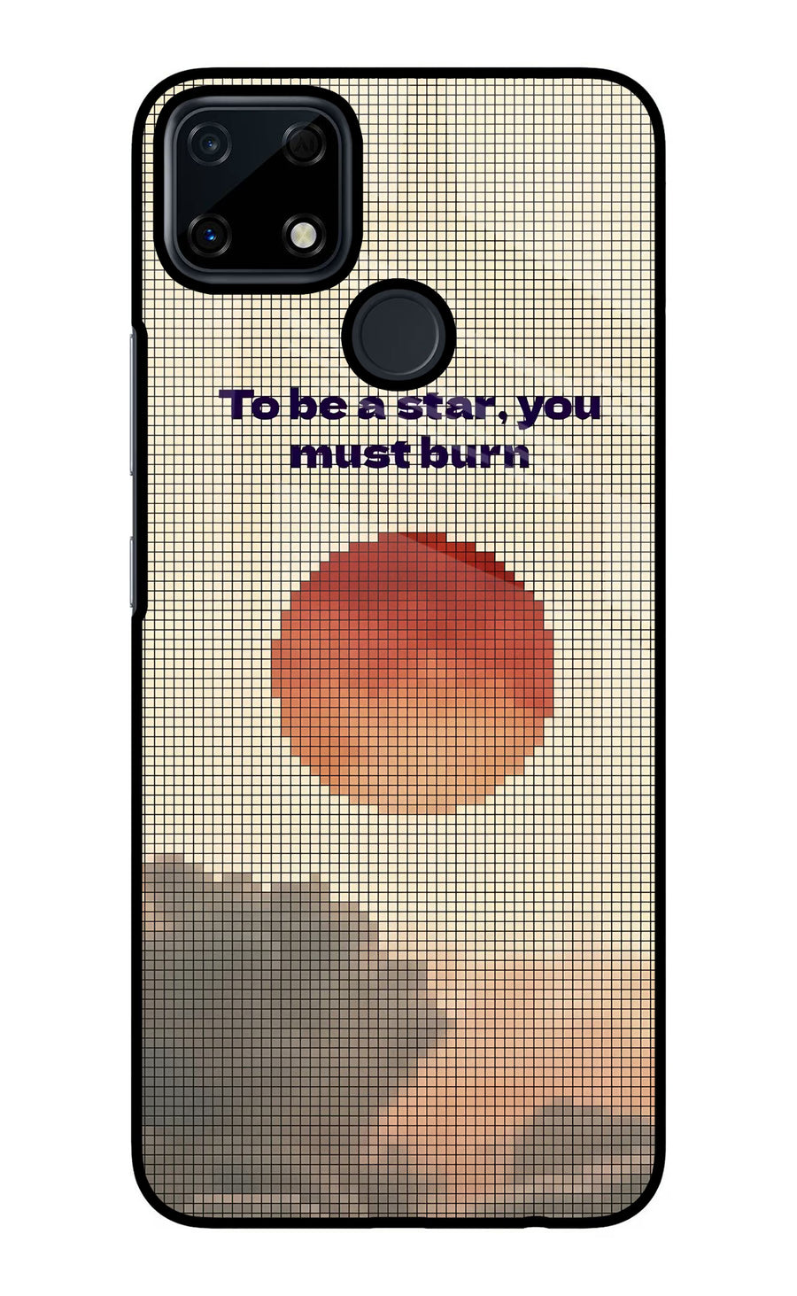 Pixel Sun Realme Narzo 30A Back Cover, Glass case