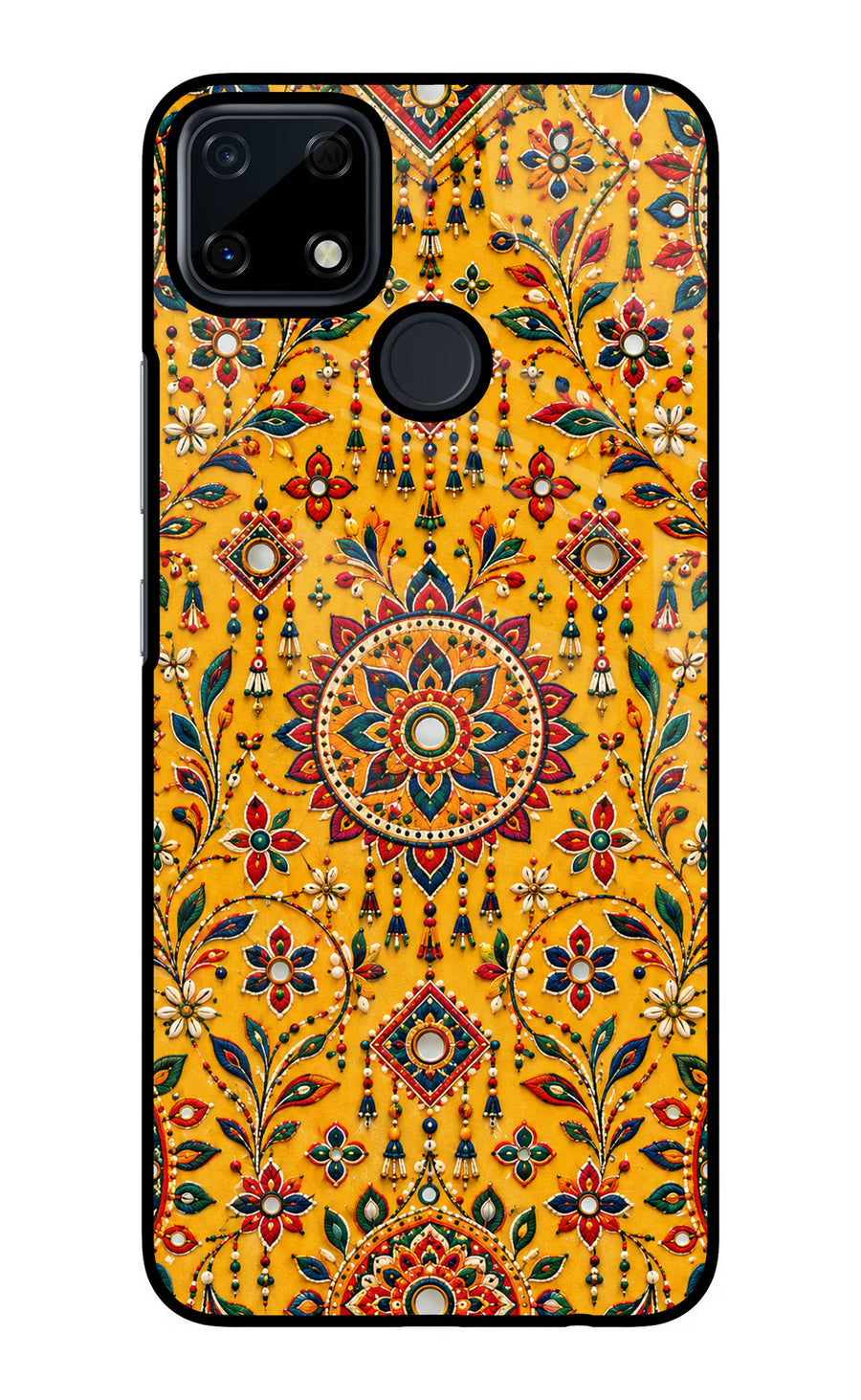 Sunlit Aura Realme Narzo 30A Back Cover, Glass case