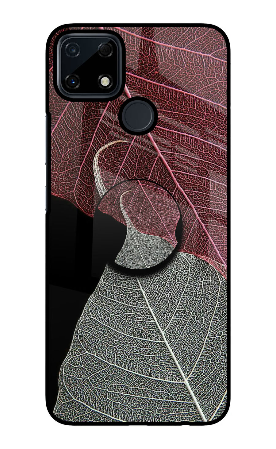 Leaf Pattern Realme Narzo 30A Pop Case, Glass case
