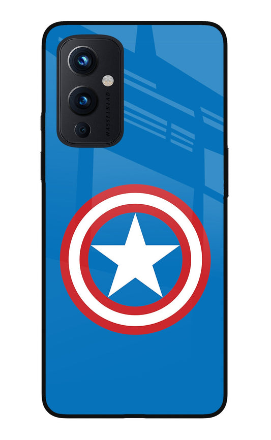 Captain America Logo Oneplus 9 Glass Case