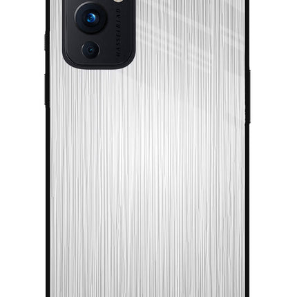 Wooden Grey Texture Oneplus 9 Glass Case Back Cover by Casekaro