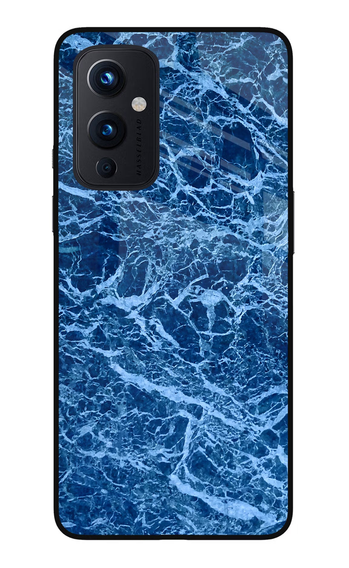 Blue Marble Oneplus 9 Glass Case Back Cover by Casekaro