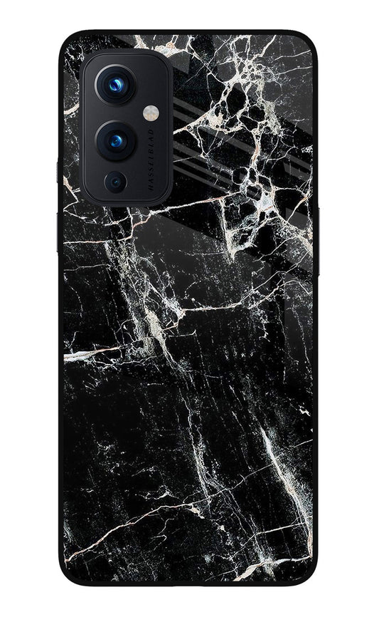 Black Marble Texture Oneplus 9 Glass Case
