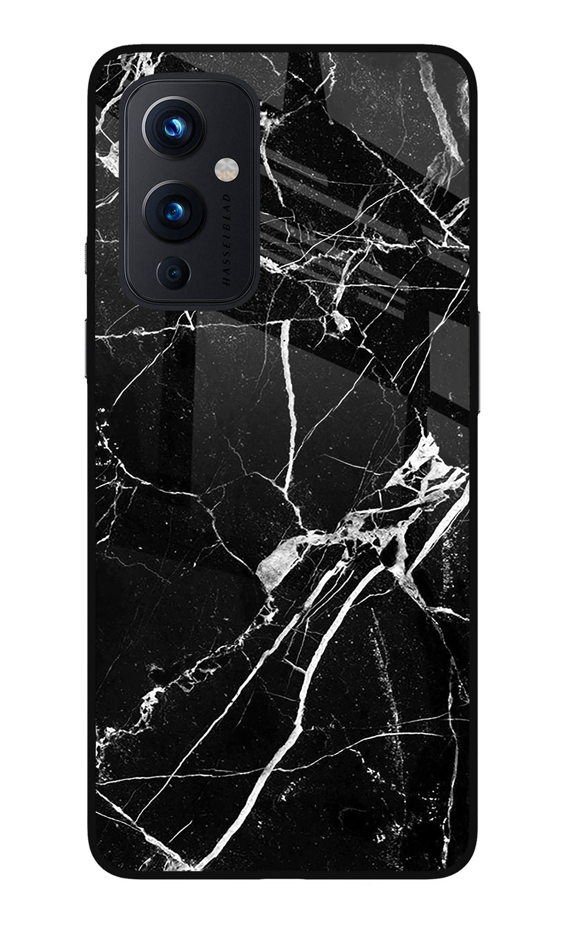 Black Marble Pattern Oneplus 9 Back Cover