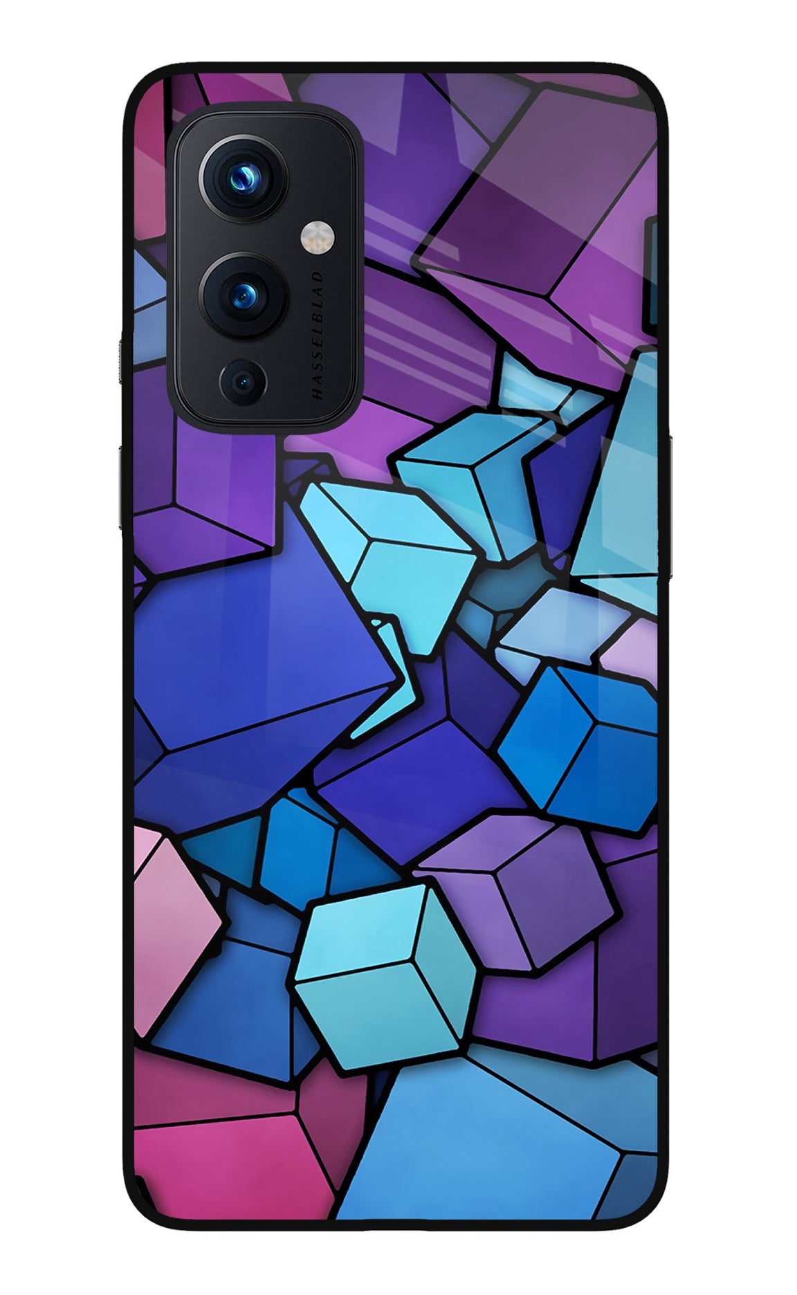 Cubic Abstract Oneplus 9 Glass Case