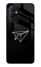 Paper Plane White Oneplus 9 Glass Case