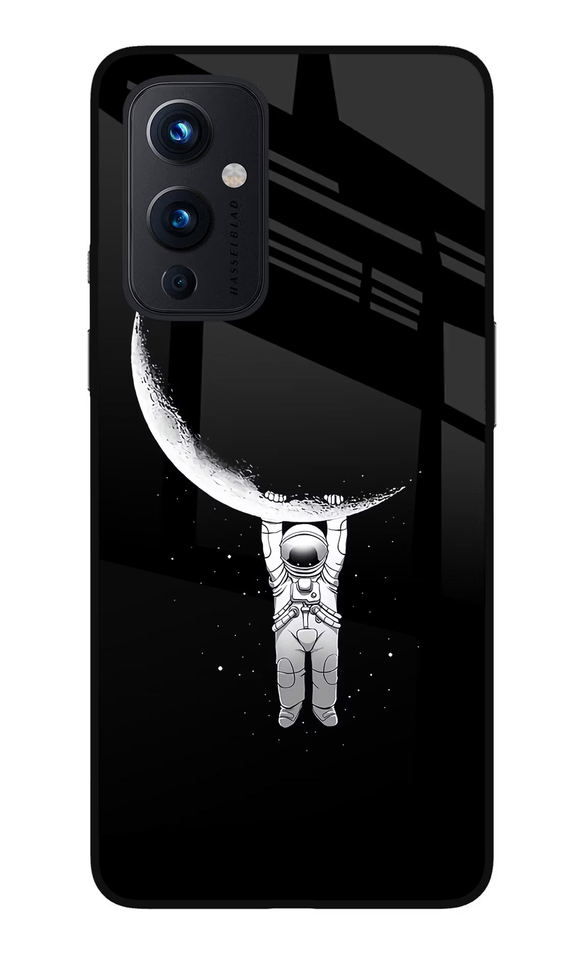 Moon Space Oneplus 9 Glass Case Back Cover by Casekaro