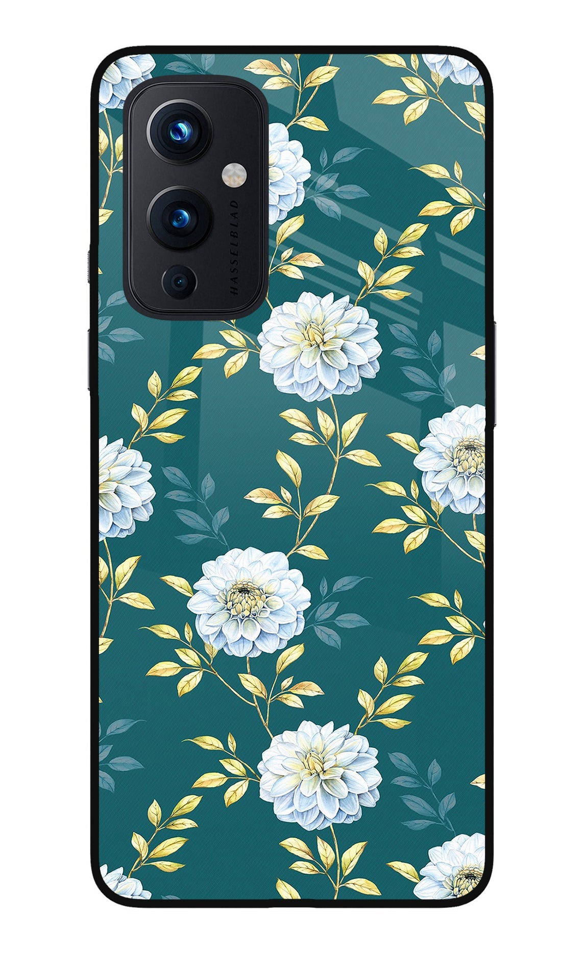 Flowers Oneplus 9 Glass Case