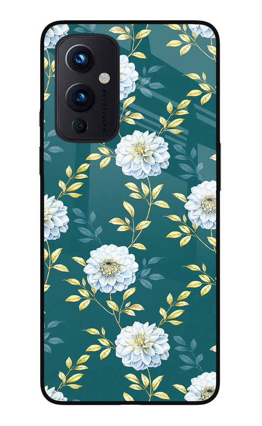 Flowers Oneplus 9 Glass Case