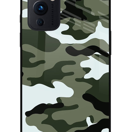 Camouflage Oneplus 9 Glass Case