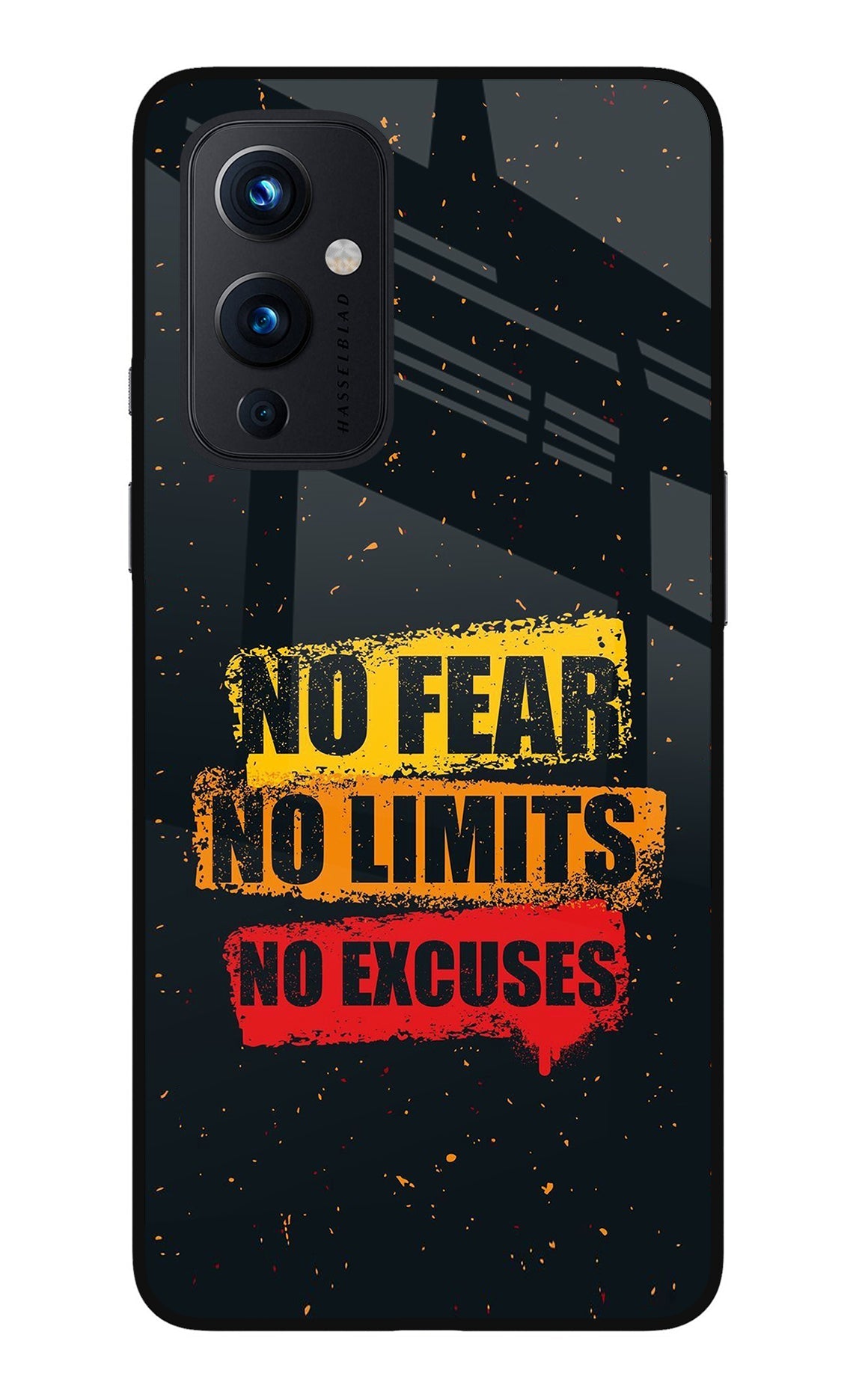 No Fear No Limits No Excuse Oneplus 9 Glass Case