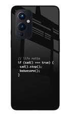 Life Motto Code Oneplus 9 Glass Case